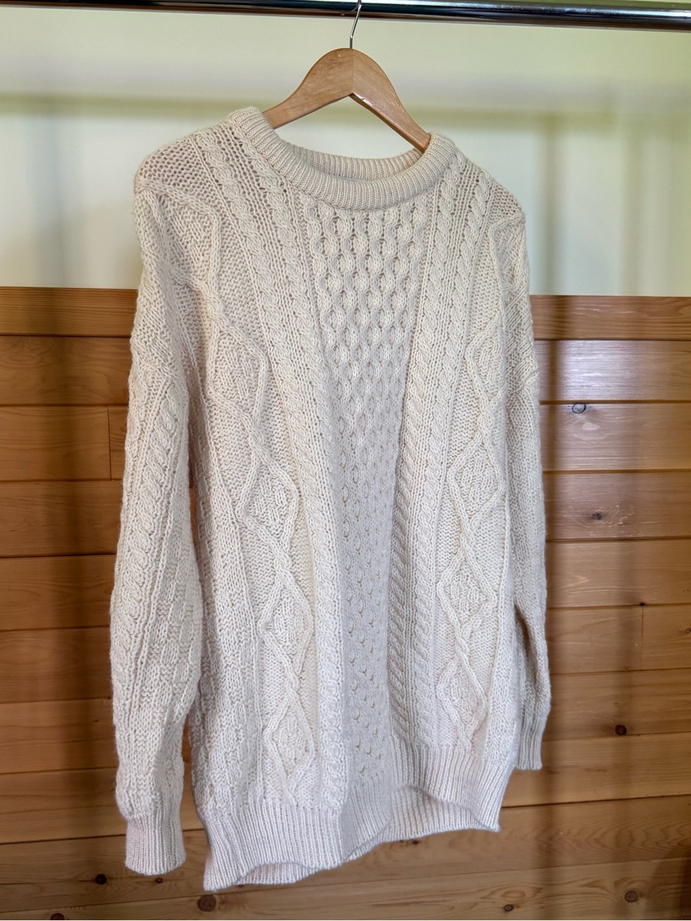 Aran Crafts Merino Wool Cable Knit Sweater